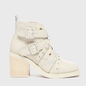 NWOT Kelsi Dagger Brooklyn Ivory Biker Boot
